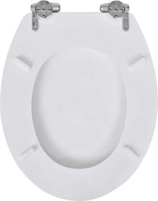 2 db fehér MDF WC ülőke lassan csukódó fedéllel