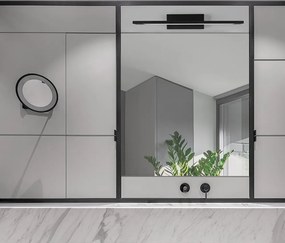Fürdőszoba Tükörmegvilágító Lámpa Fekete MONDRIAN NOVA LUCE 9053122