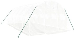 fehér acélvázas melegház 18 m² 6 x 3 x 2 m