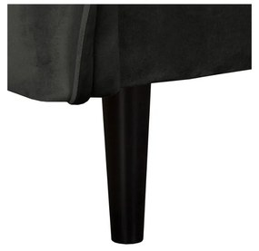 Sötétszürke bársony kanapé 138 cm Juli – Ropez