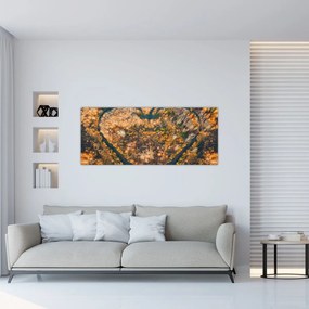 Kép - Szív alakú folyó (120x50 cm)