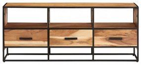 tömör akácfa TV-szekrény 110 x 30 x 45 cm