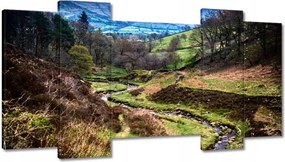 Festmények 120x65 Hegyi táj Patak a hegyekben