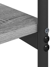Konzolasztal polcokkal Szürke sonoma 101 x 35 x 80.5 cm Faanyag