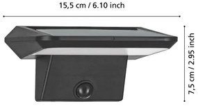 Eglo 48944 - PORRASSA napelemes LED fali lámpa érzékelővel, 20W/3,7V, IP44