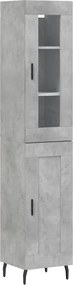 vidaXL betonszürke szerelt fa magasszekrény 34,5x34x180 cm