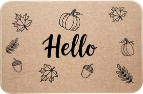 Lábtörlő lenvászonból Őszi Hello Welcome nyomtatás