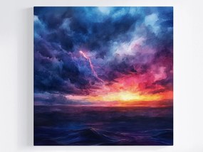 Vászonkép Canvas Időjárás Ég Felhők Villám Vihar Villám 40x40