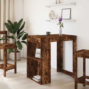 füstös tölgy színű szerelt fa bárasztal 102 x 70 x 103,5 cm