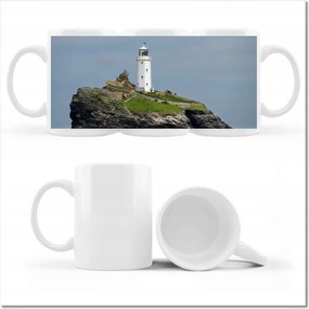 Nyomott mintás bögre Világítótorony