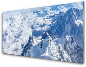 Üvegfotó hegyi táj 120x60cm