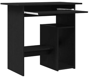 fekete tölgy színű szerelt fa íróasztal 80 x 45 x 74 cm