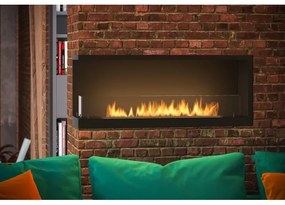InFire - Sarok BIO kandalló 110x45 cm 3kW fekete