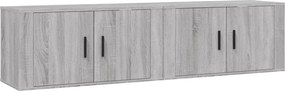 vidaXL 2 db szürke sonoma falra szerelhető TV-szekrény 80x34,5x40 cm