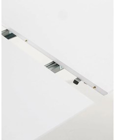 Fehér kerek bővíthető étkezőasztal fehér asztallappal ø 90 cm Oqui – Kave Home