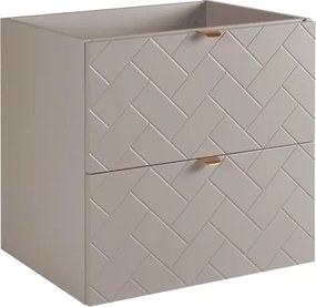 Fürdőszoba szekrény a mosdó alá akasztható 60 Kasmír halszálka front Mdf