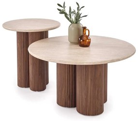 Donovan dohányzóasztal, kő / dió