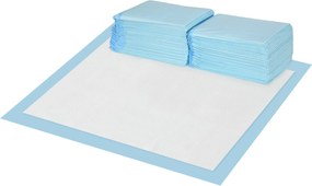 PawHut Kutya Pelenkák 80 Db 60x60 cm Háziállat Képző Pelenkák 6-Lépcsős Tervezés Gyorsan Száradó, Szivárgás Biztos Felület Kék | Aosom
