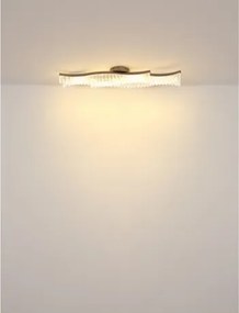 Globo 67348DG Mennyezeti lámpa, fém arany színű matt, átlátszó akril kristályok, HxSzxM: 1080x180x130mm, tartozék: LED 35W 230V, 4480lm forrás, 1560lm kimenet, 3200K