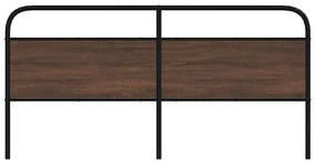 barna tölgy színű acél és szerelt fa fejtámla 190 cm