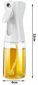 Olaj- és ecetporlasztó, 200 ml, fehér