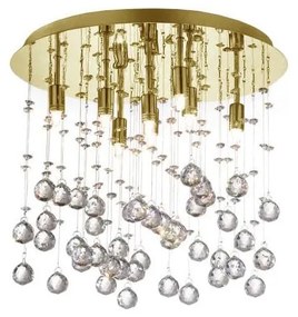 Ideal Lux-LED Kristály mennyezeti lámpa MOONLIGHT 8xG9/3W/230V átm. 40 cm arany