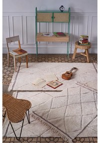 Krémszínű mosható kézi szövésű pamut szőnyeg 140x200 cm Bereber – Lorena Canals
