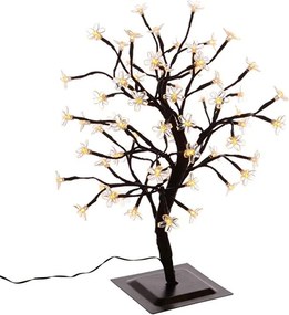 NEXOS Dekoratív fa virágokkal meleg fehér