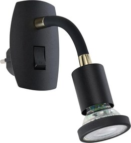 Eglo 300912 - PARRINI konnektorba dugható LED lámpa 1xGU10/4,5W/230V fekete