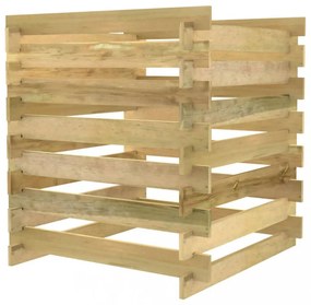 lécezett impregnált fenyőfa kerti komposztáló 90 x 90 x 90 cm
