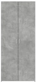 betonszürke szerelt fa magasszekrény 80 x 42,5 x 185 cm