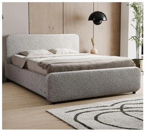 LAJLA kárpitozott ágy 160x200 cm matrac nélkül, bézs