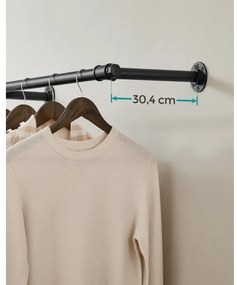 Falra szerelhető vállfatartó LINEA, fekete