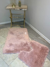 Scott Rózsaszín kettő részből álló fürdőszobai szőnyeg szett 50x80 cm