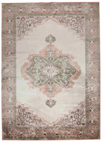 Mahal szőnyeg, rózsaszín/olivazöld, 200x300 cm