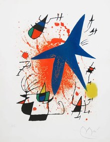 Művészeti nyomat Blue Star, 1972, Joan Miró