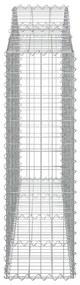 9 db íves horganyzott vas gabion kosár 200x30x100/120 cm