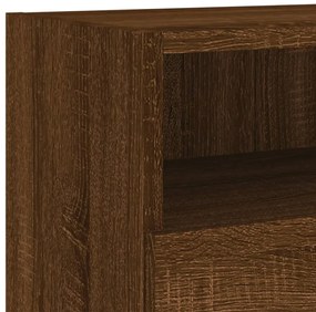 barna tölgyszínű szerelt fa fali TV-szekrény 100 x 30 x 30 cm