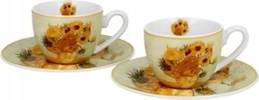 2 db 110 ml-es eszpresszó csésze Sunflowers csészealj szett