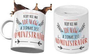 Adminisztrátornak Bögre Persely Szett Nyomtatott Fotóval