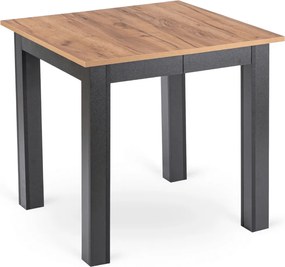 Kihúzható étkezőasztal 80–200 cm méretben, craft tölgy/fekete színben BEN