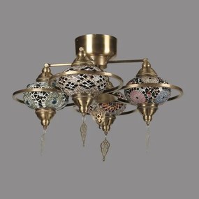 Felületre szerelhető csillár  YENI 4xE27/40W/230V réz