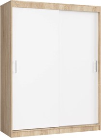 Kétajtós tolóajtós szekrény Mono 150 sonoma-fehér Akd