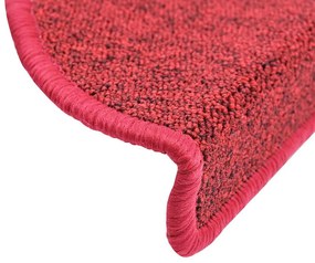 30 db bordeaux piros lépcsőszőnyeg 56x17x3 cm