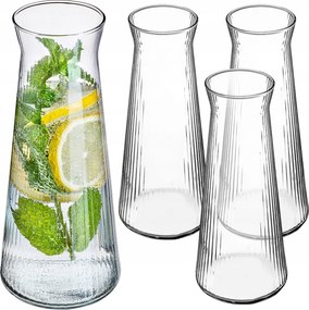 Karafka Üveg Víztartály 1L 1000 ml Limonádé Ital 4db