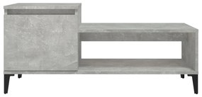 Betonszürke szerelt fa dohányzóasztal 100 x 50 x 45 cm