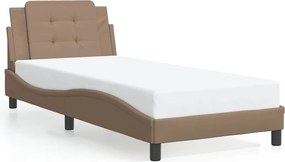 vidaXL cappuccino színű műbőr ágykeret matrac nélkül Zadar 80 x 200 cm