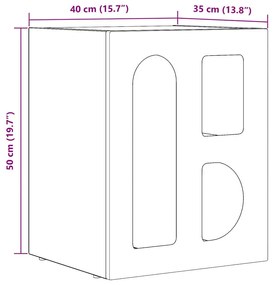 vidaXL Éjjeli asztal Füstölt tölgy 40 x 35 x 50 cm Faanyag