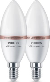 2 db-os Philips SMART RGB LED izzó szett, dimmelhető C37 E14/4,9W/230V 2200-6500K