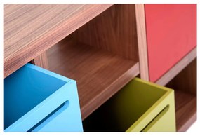 Barna könyvespolc diófa dekorral 70x159 cm Berlin – TemaHome